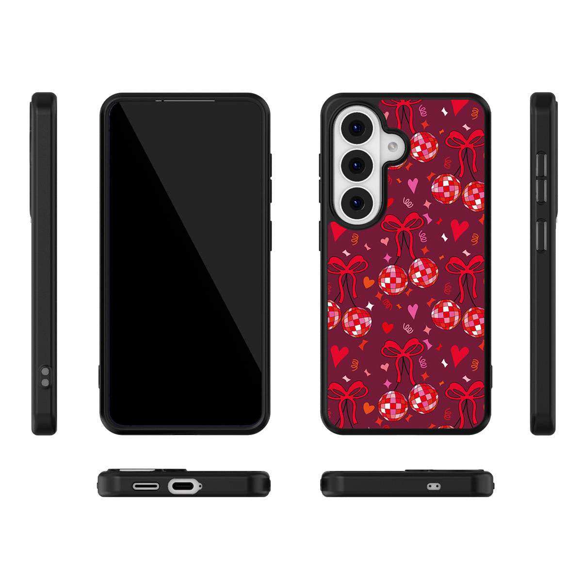 Disco Cherries Samsung Galaxy S26 case – multi-angle view