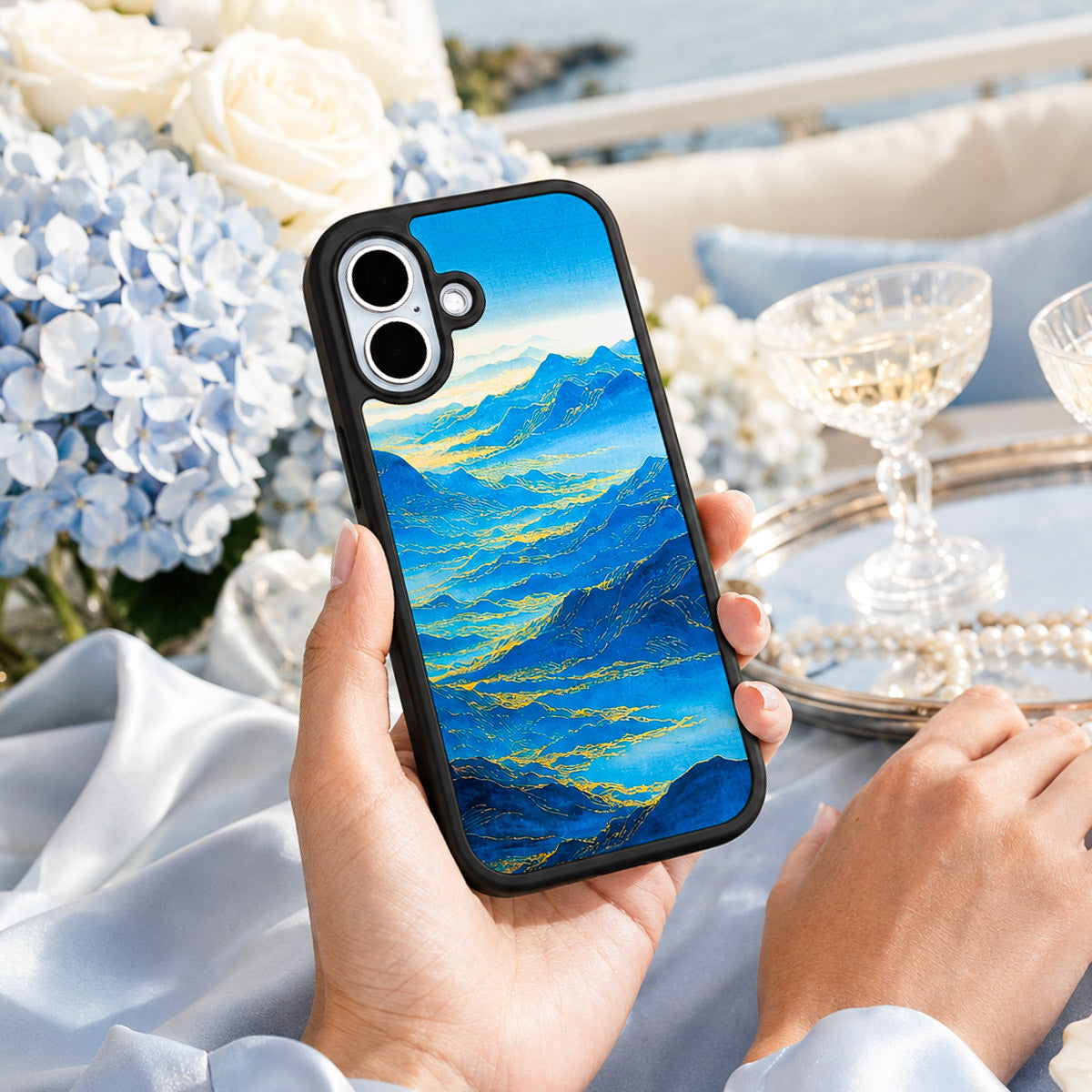 Blue Mountain Designer iPhone 17 Case – Ethereal Dawn | MagSafe — view 3