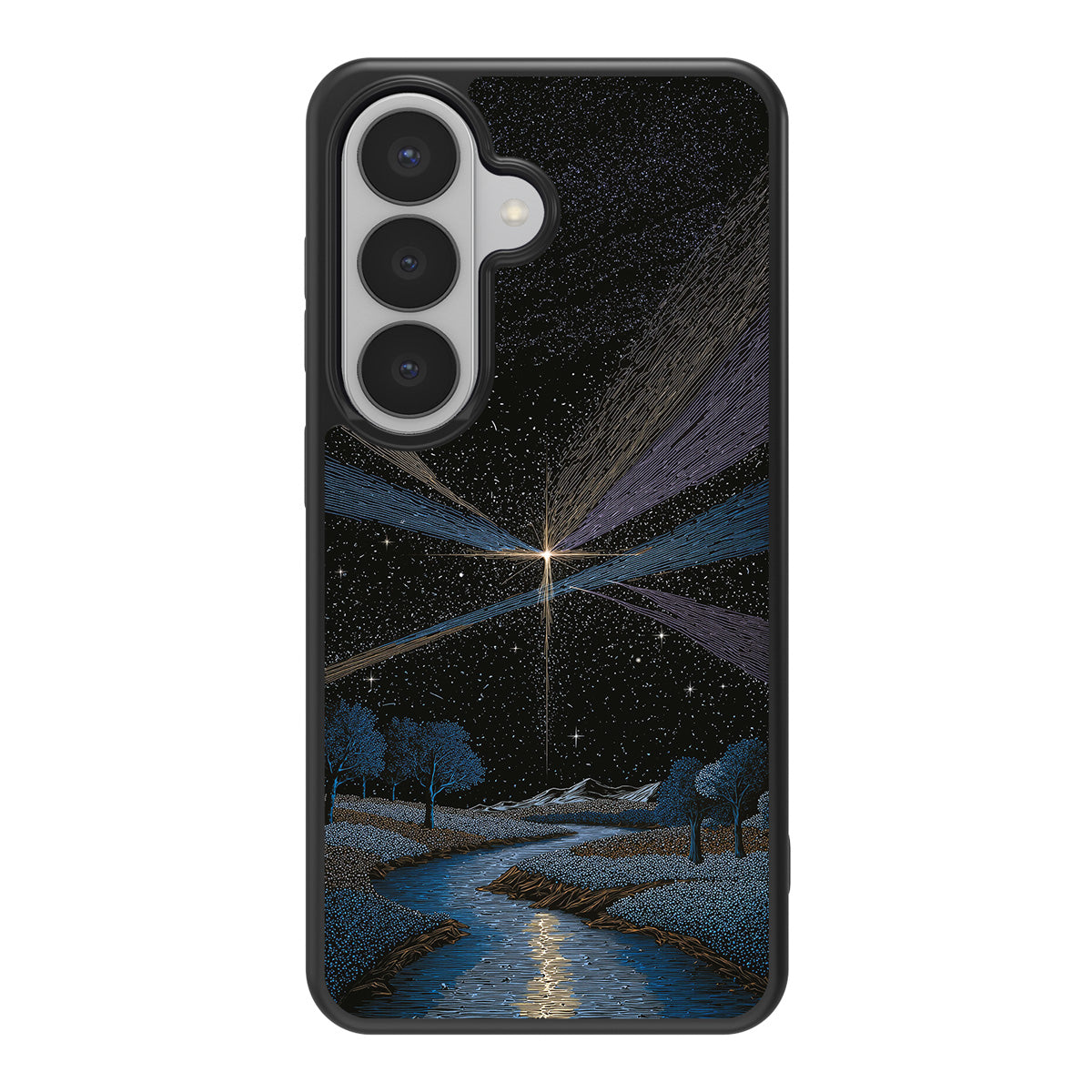 Falling Star design back view – Samsung Galaxy S26 case