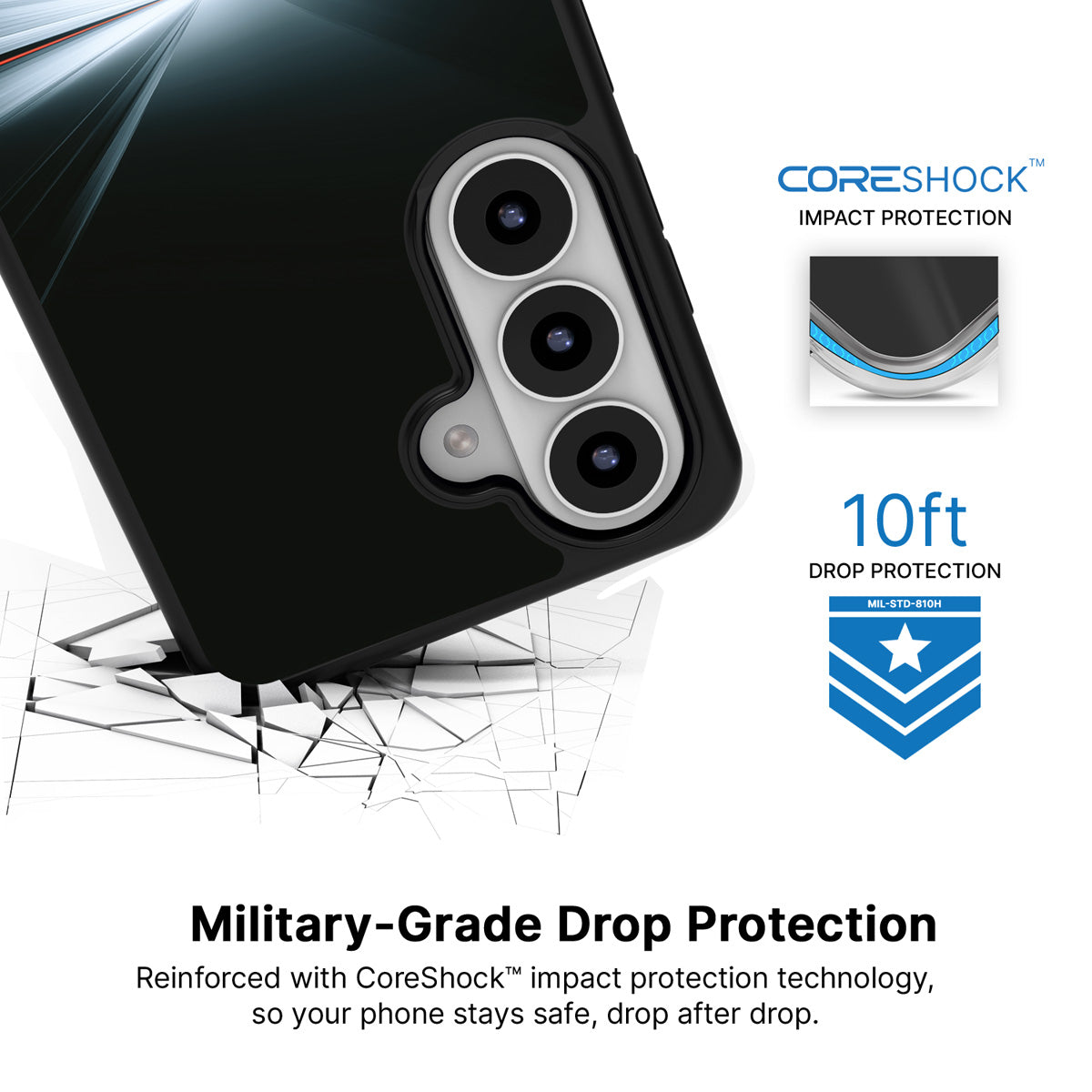 He's Flying Samsung Galaxy S26 Plus case with 10ft military-grade drop protection
