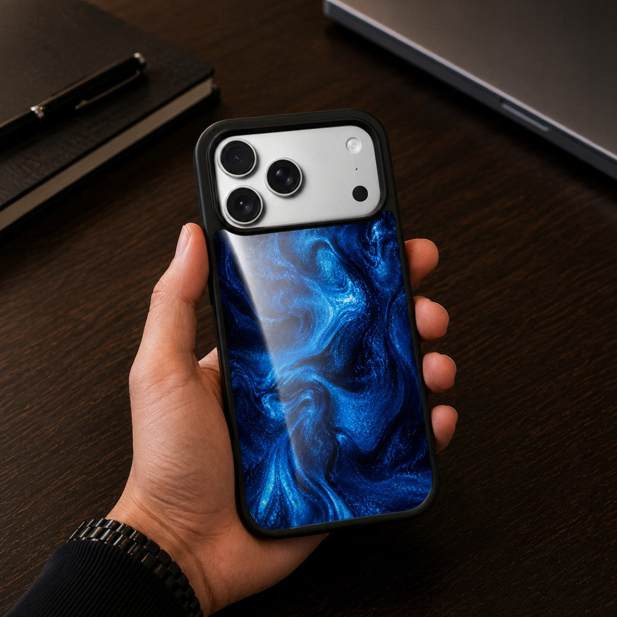 Blue Marble Designer MagSafe Case – Indigo Impasto | MagSafe — view 2