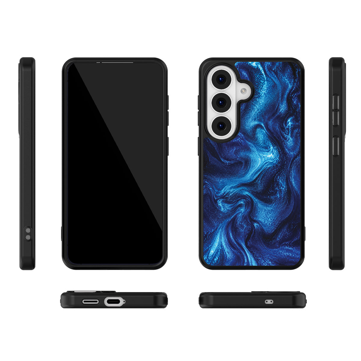 Indigo Impasto Samsung Galaxy S26 case – multi-angle view