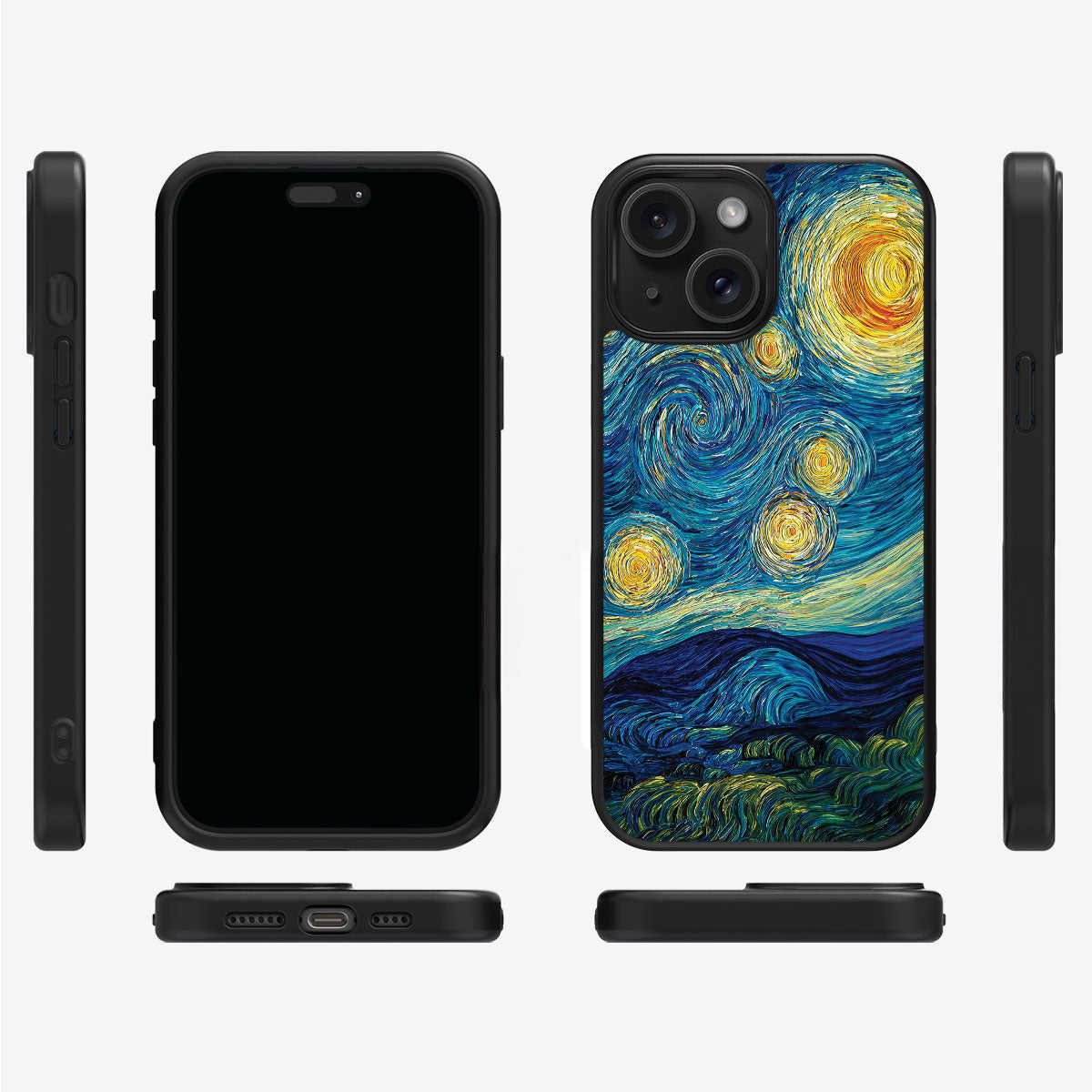 Astral Waves iPhone 13 case cover – multi-angle view