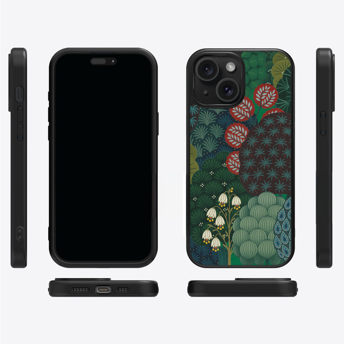 Flourishing Forests iPhone 13 case cover – multi-angle view