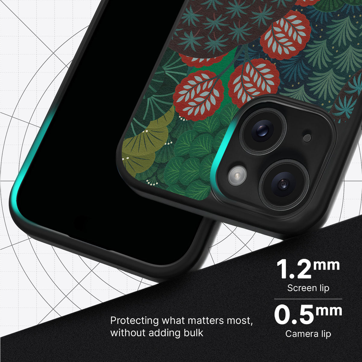 Flourishing Forests slim iPhone 13 phone case
