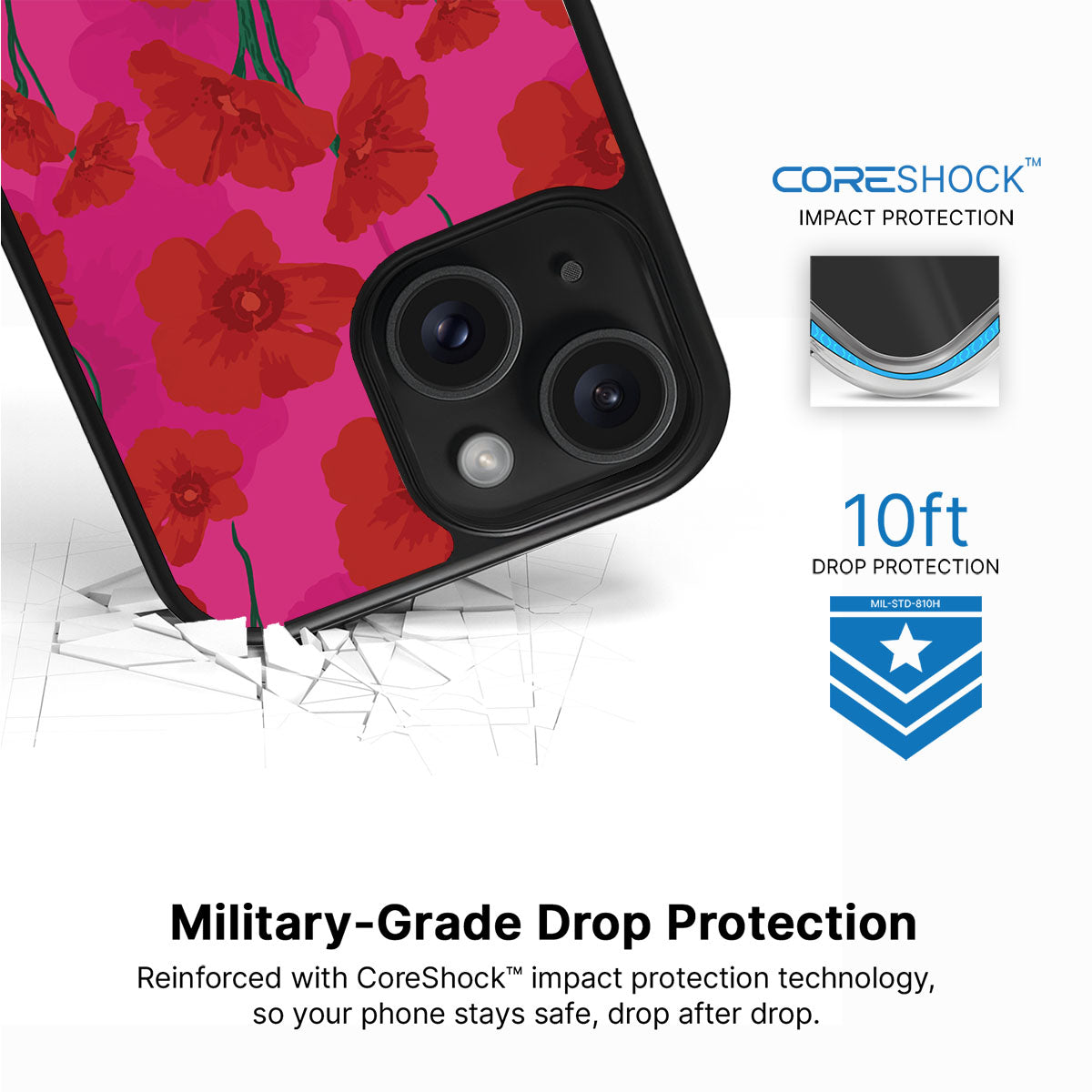 Pink Poppies - iPhone 13 Case #case type_core (magsafe), #case type_core (non magsafe)