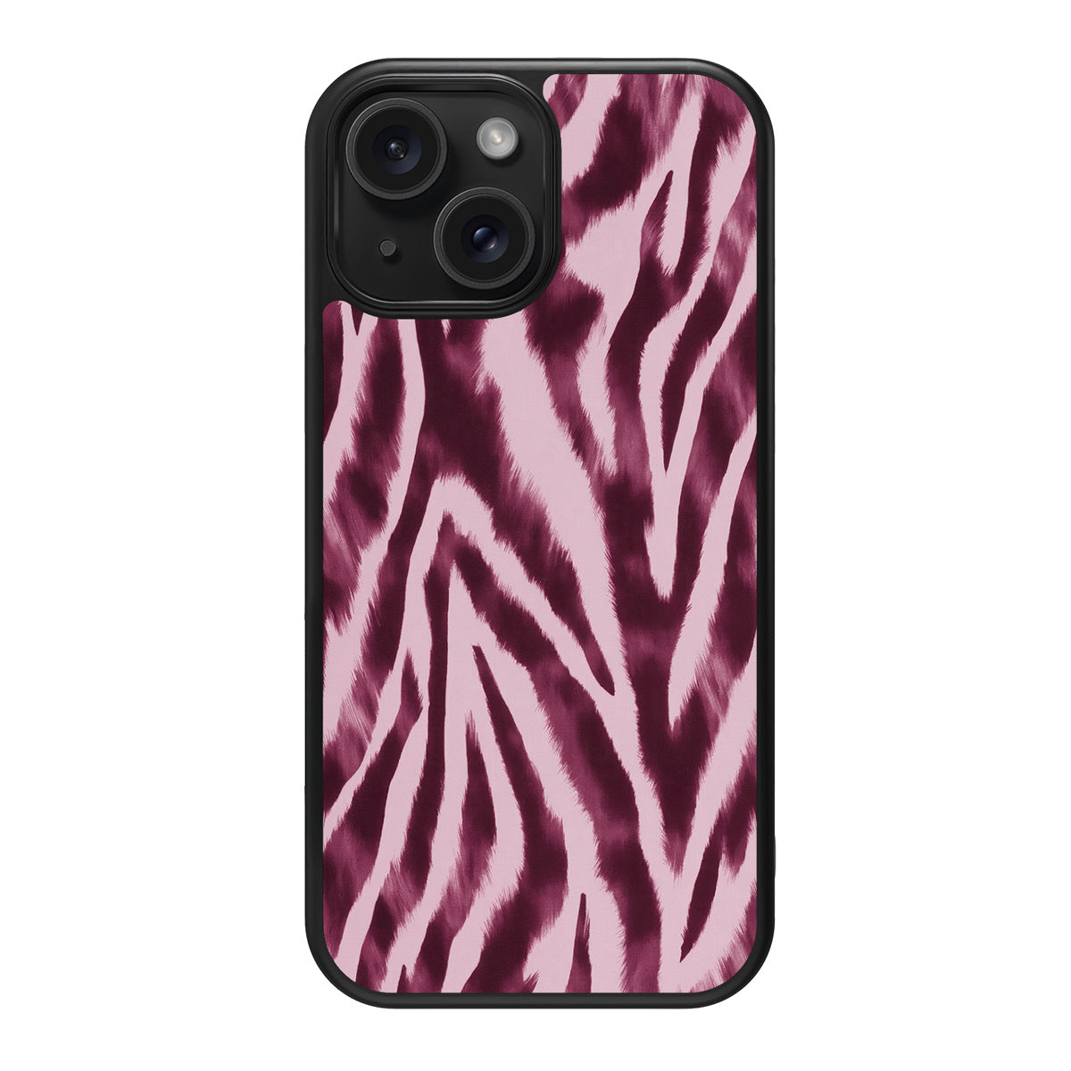 Sangria Zebra design back view – iPhone 13 case