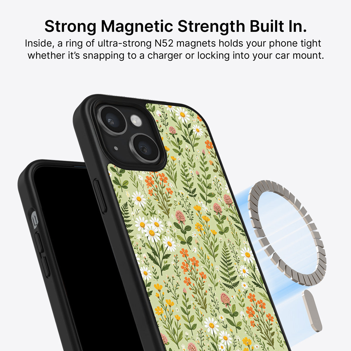 iPhone 13 MagSafe case – Wildflower Meadow design