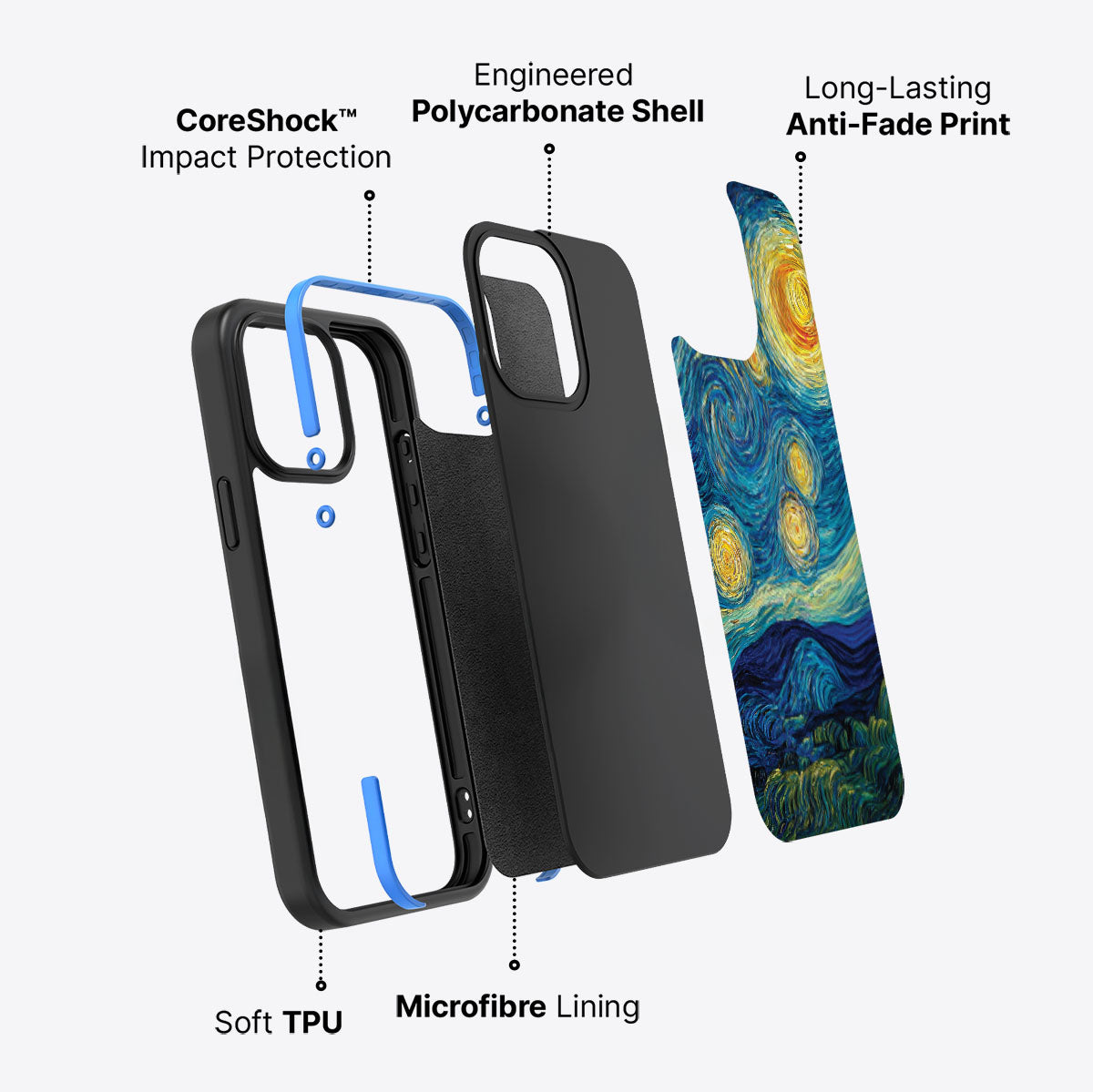 Astral Waves - iPhone 13 Pro Case #case type_core (non magsafe)