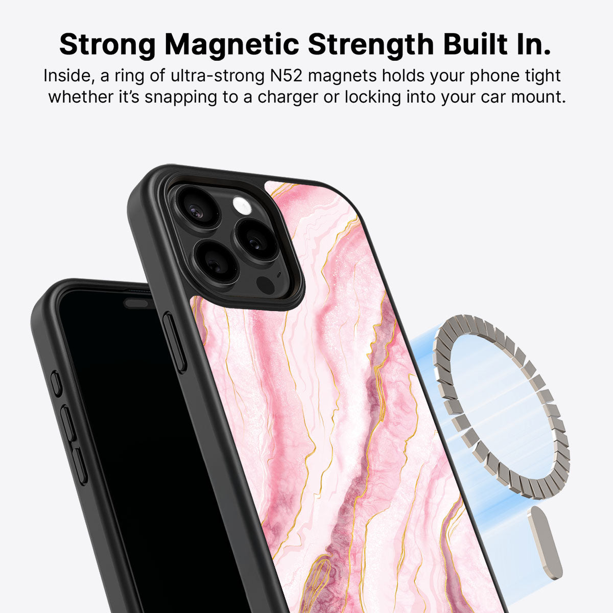 Blushed Marble - iPhone 13 Pro Case, #case type_core (magsafe)