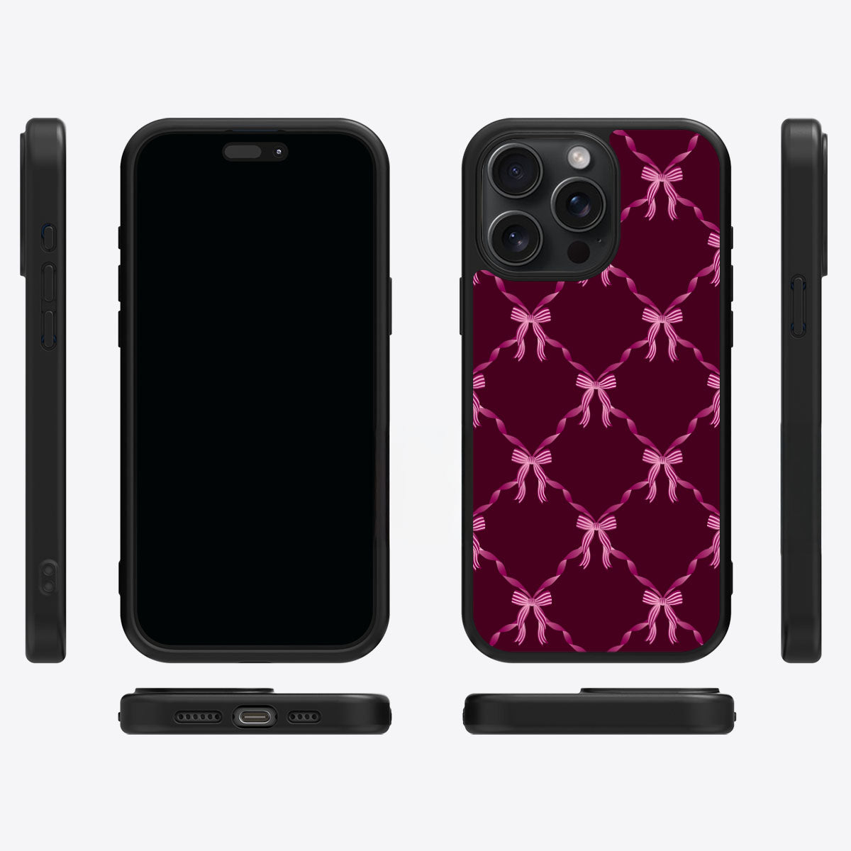 Bordeaux Bow - iPhone 13 Pro Case