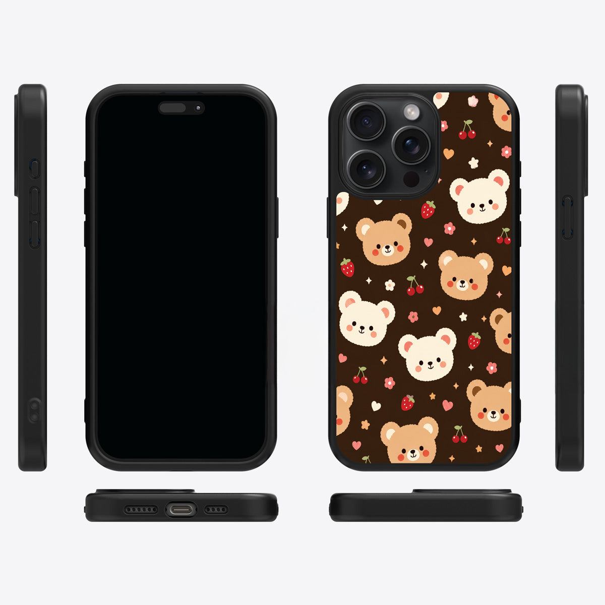 Cocoa Cuddles iPhone 13 Pro case cover – multi-angle view