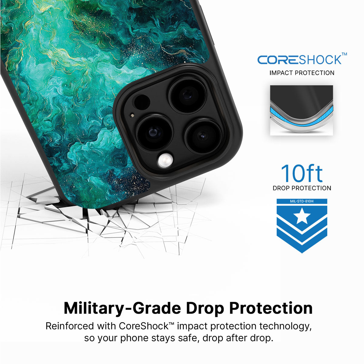 Emerald Storm - iPhone 13 Pro Case #case type_core (magsafe), #case type_core (non magsafe)