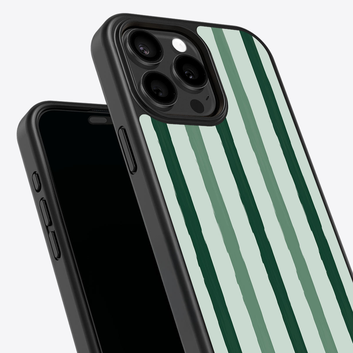 Green Watercolor Stripes - iPhone 13 Pro Case #case type_core (non magsafe)