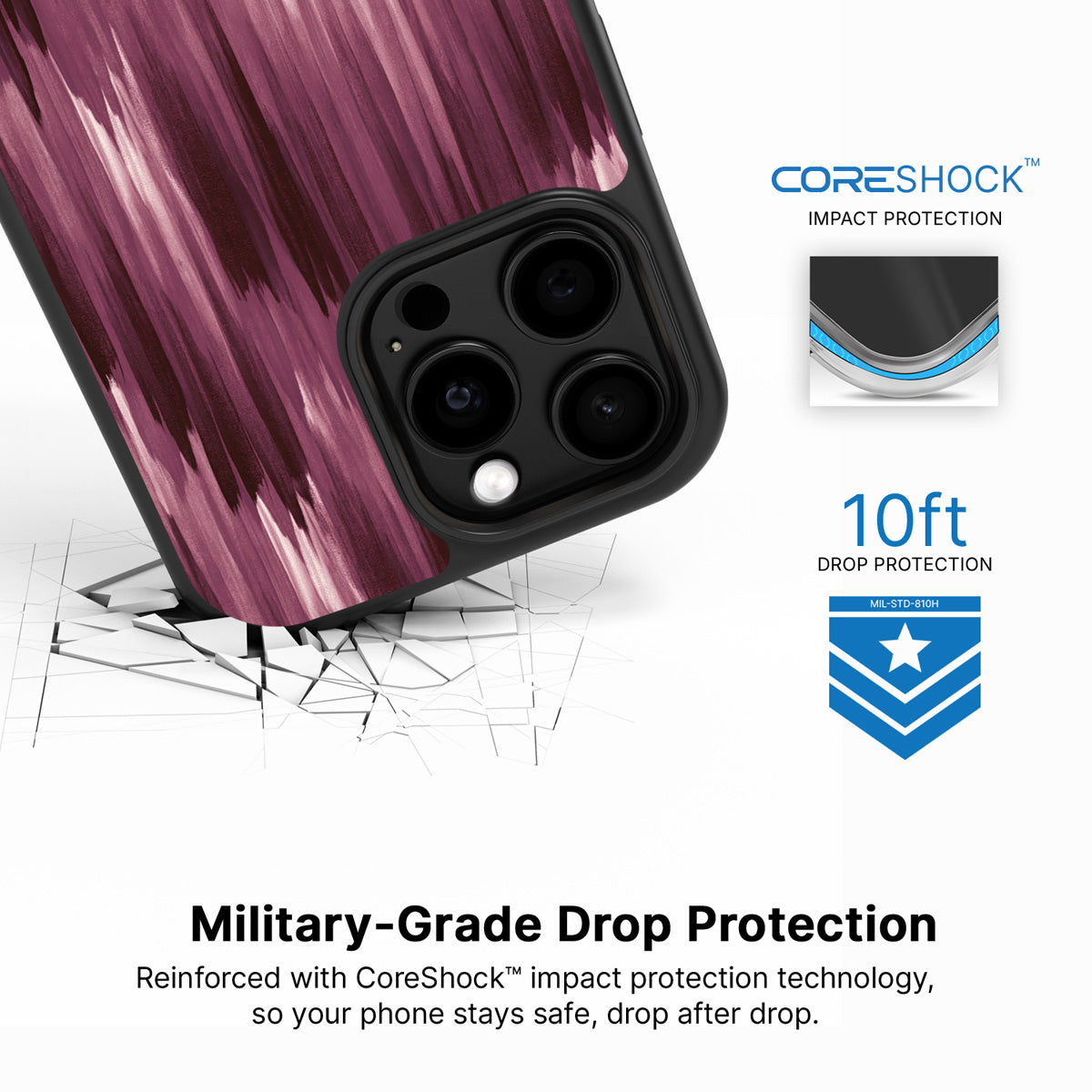 Ikat Haze iPhone 13 Pro case with drop protection