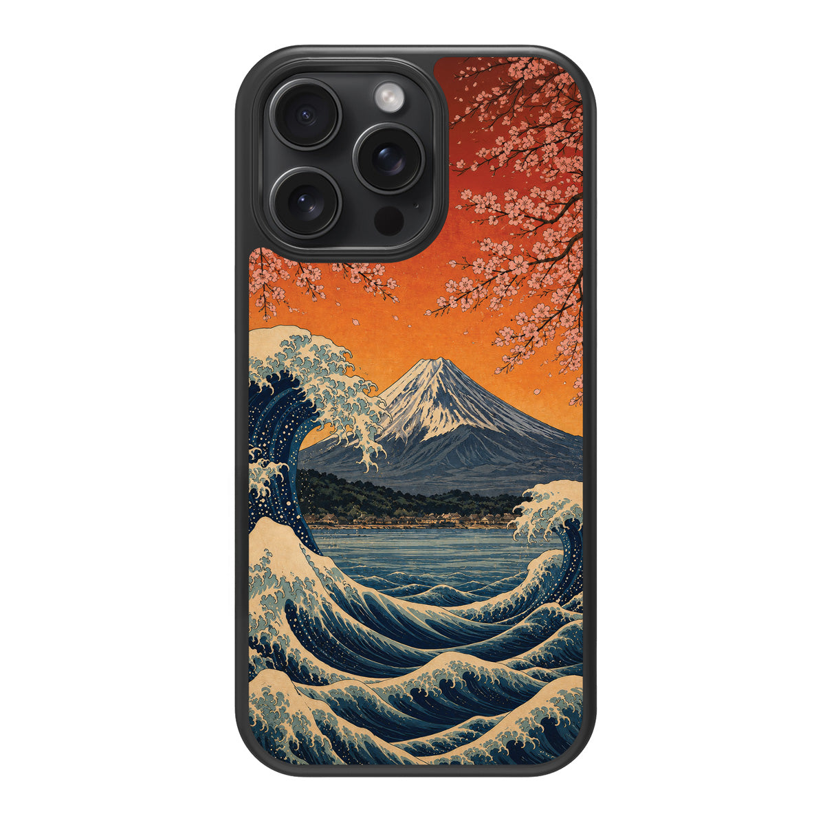 Sakura Coast design back view – iPhone 13 Pro case
