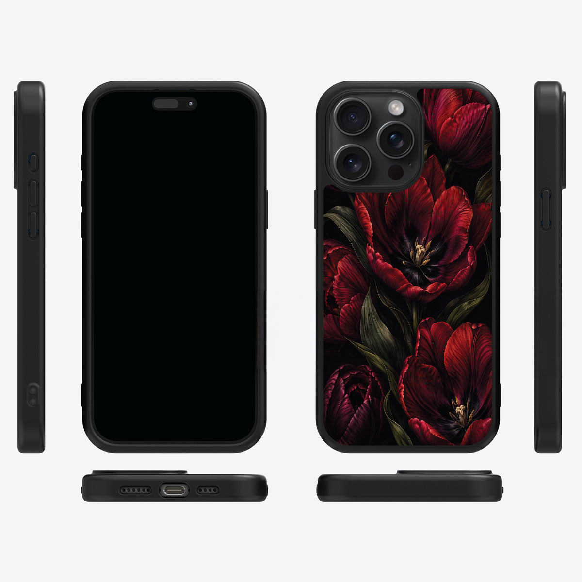 Scarlet Hour iPhone 13 Pro case cover – multi-angle view