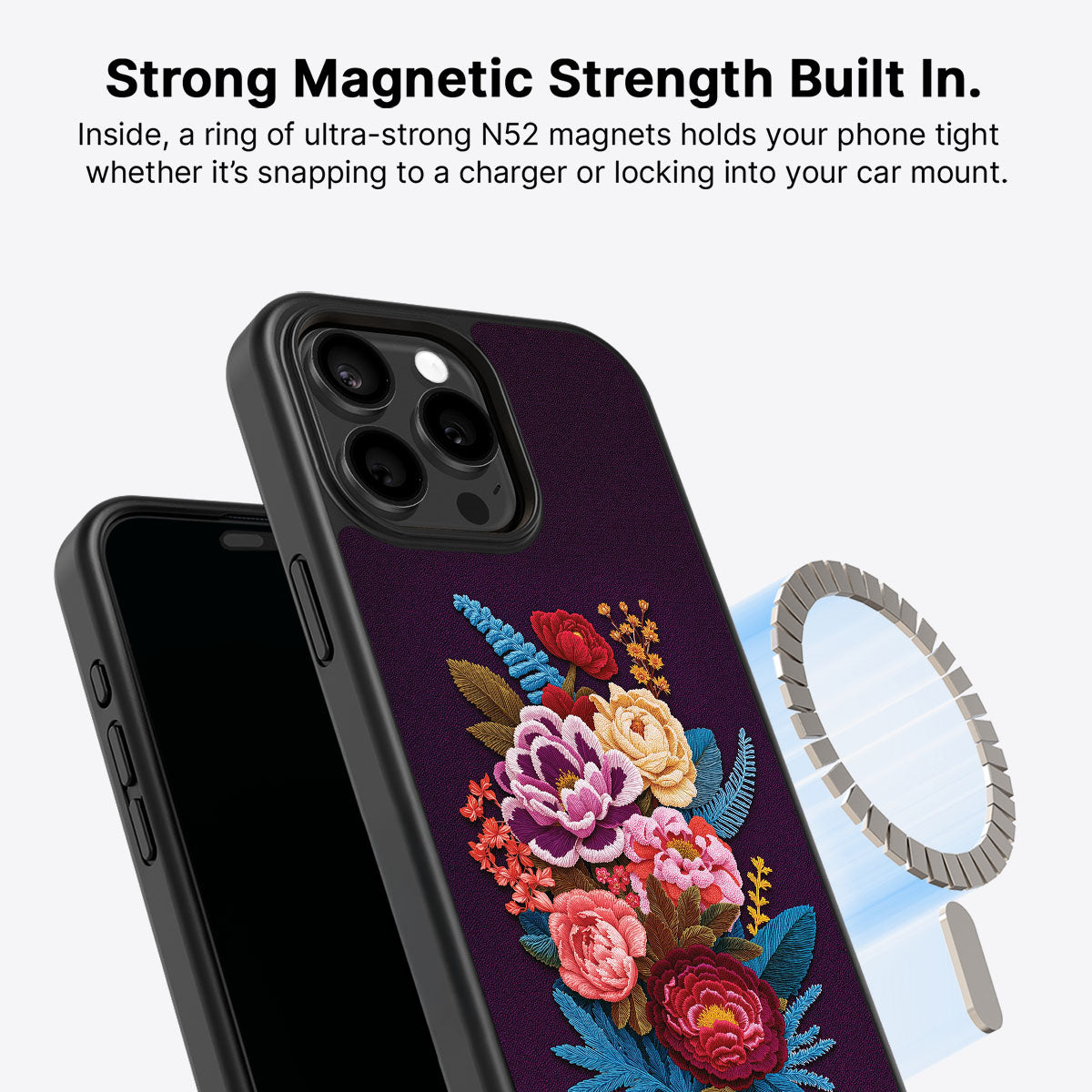 Floral Designer iPhone 13 Pro Max Case – Baroque Bloom | MagSafe