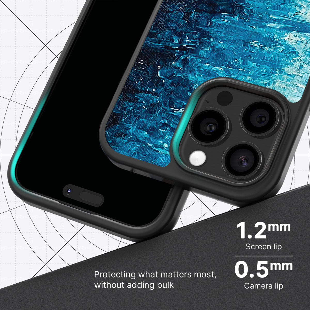 Indigo Impasto - iPhone 13 Pro Max Case #case type_core (magsafe), #case type_core (non magsafe)