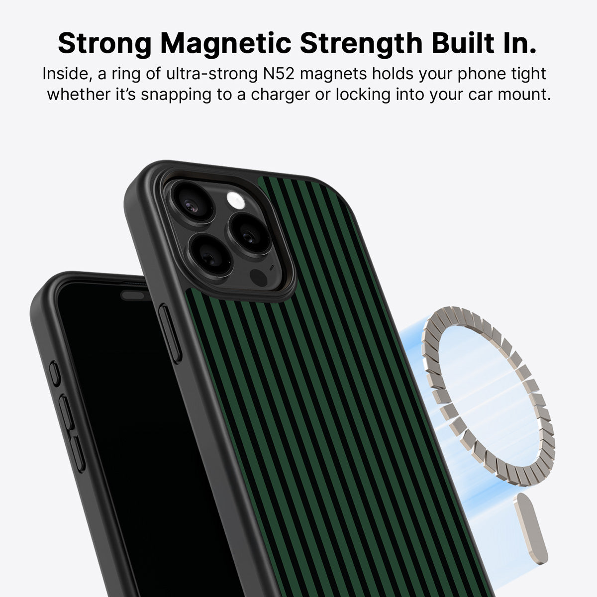 Green Stripe iPhone 13 Pro Max Case – Jungle Rule | MagSafe