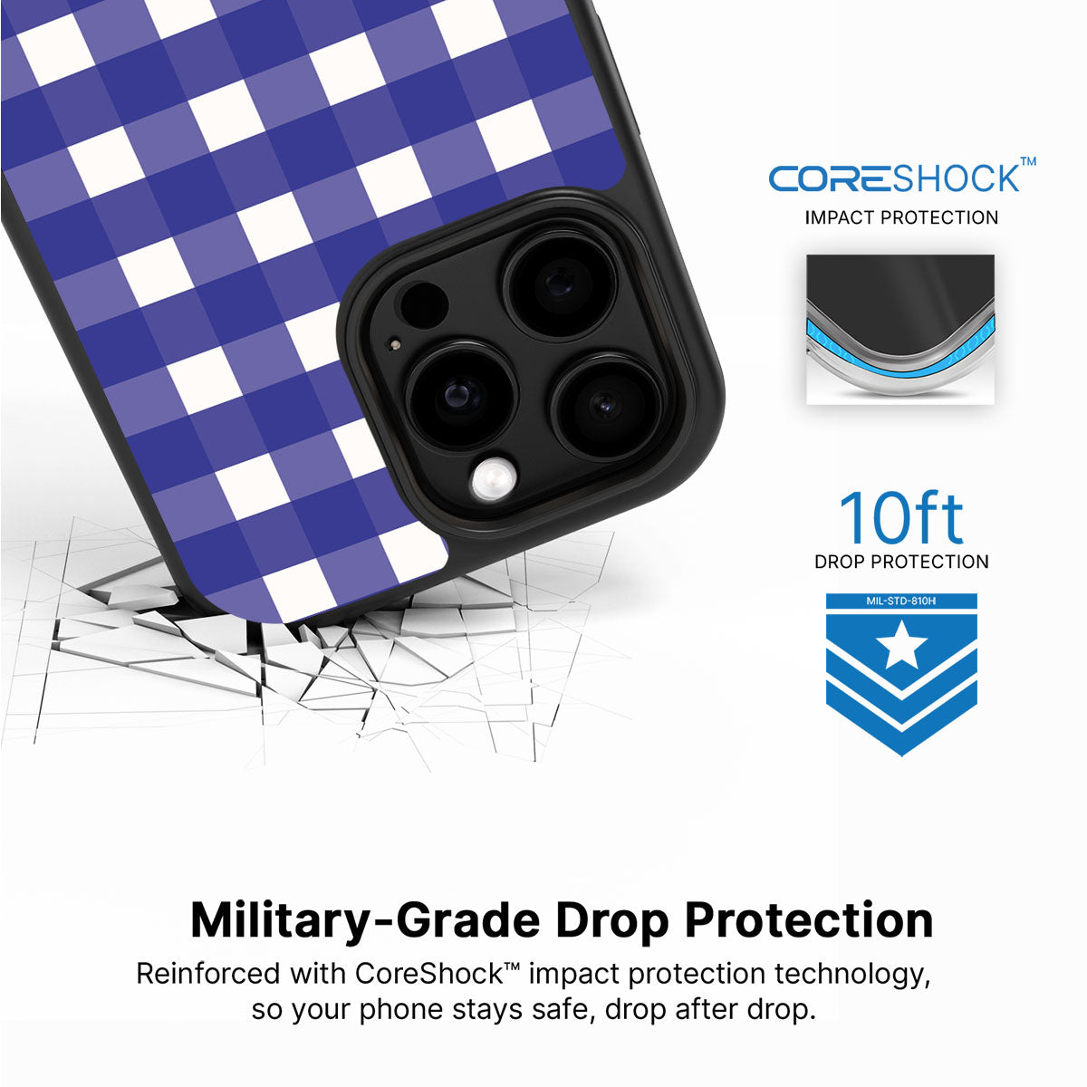 Nautical Grid - iPhone 13 Pro Max Case