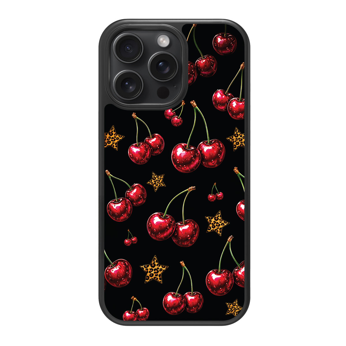 Rebel Cherry design back view – iPhone 13 Pro Max case
