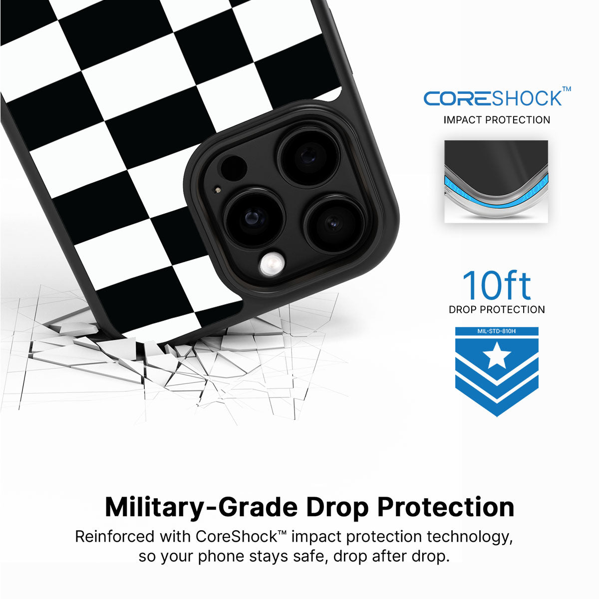 Skewed Checks - iPhone 13 Pro Max Case  #case type_core (magsafe), #case type_core (non magsafe)