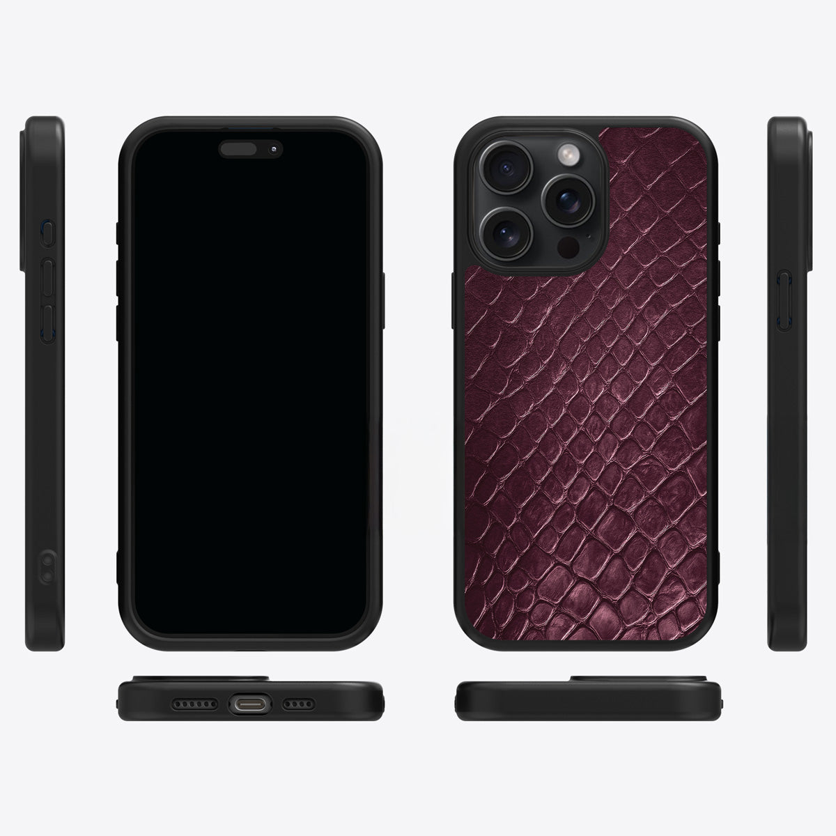 Wine Python iPhone 13 Pro Max case cover – multi-angle view