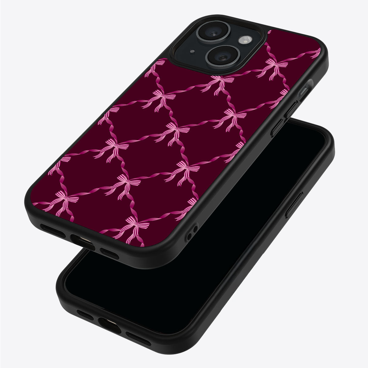 Bordeaux Bow - iPhone 14 Case