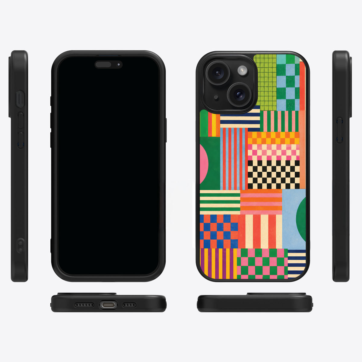 Carnival Quilt iPhone 14 case cover – multi-angle view