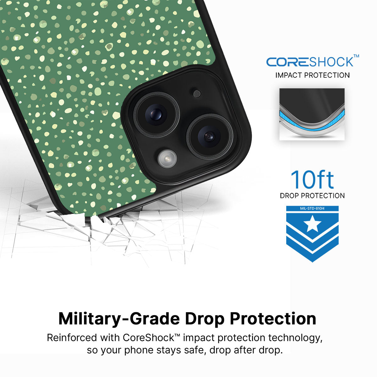 Moss Mosaic - iPhone 14 Case #case type_core (magsafe), #case type_core (non magsafe)