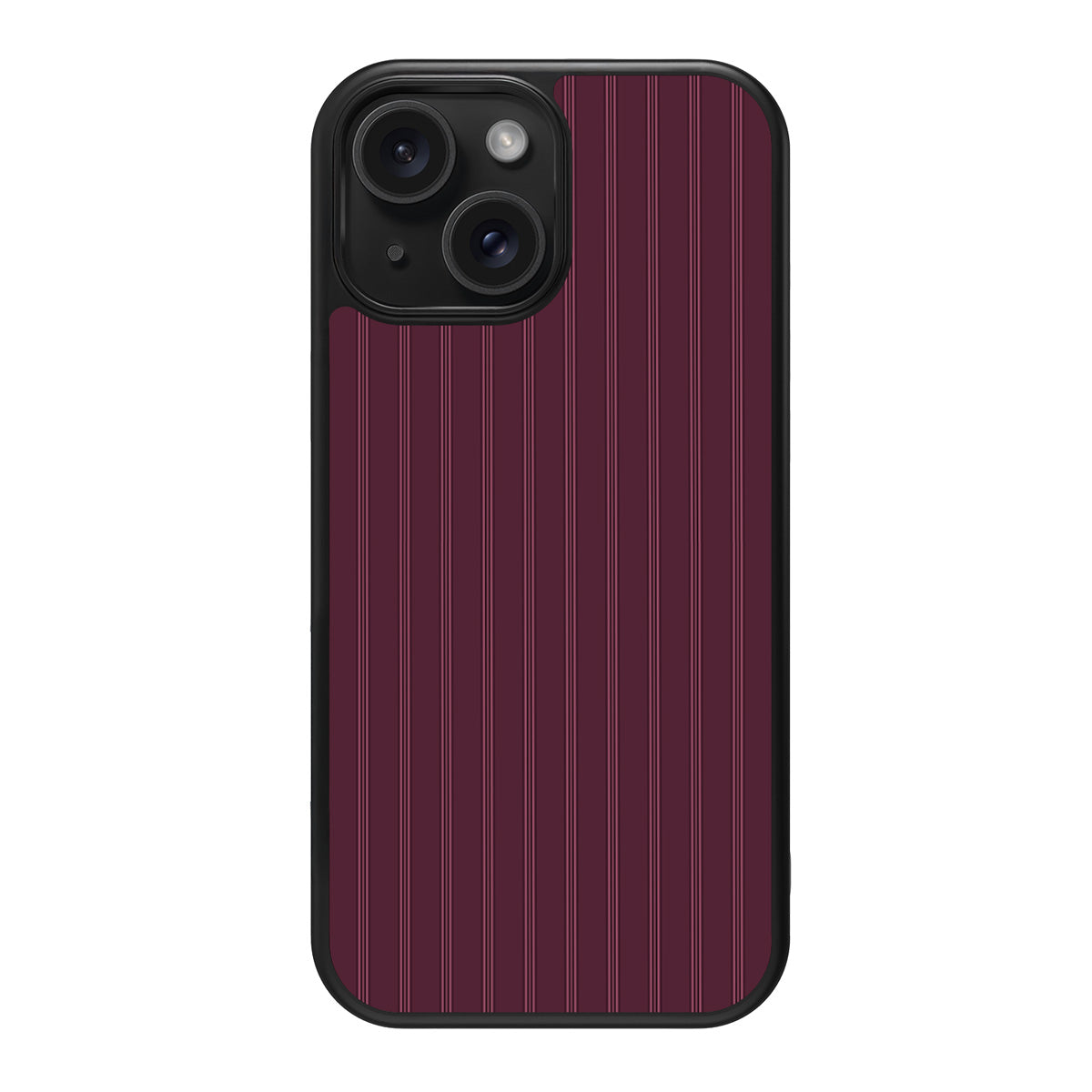 Mulberry Pinstripe design back view – iPhone 14 case