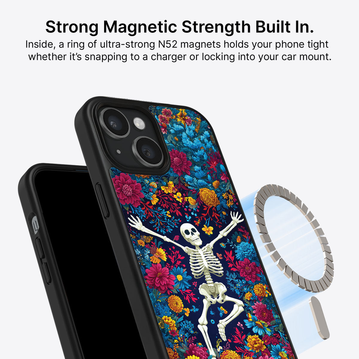iPhone 14 Case with MagSafe – Skeleton Garden