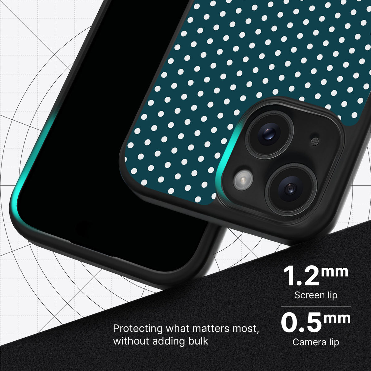 Teal Mesh - iPhone 14 Case #case type_core (magsafe), #case type_core (non magsafe)