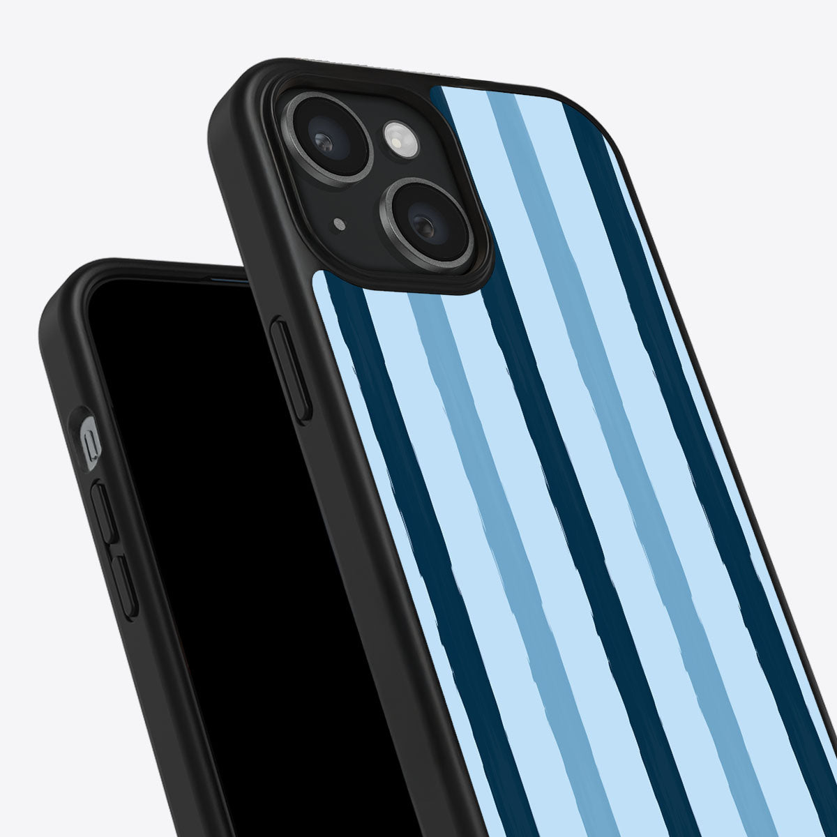 Blue Watercolor Stripes - iPhone 14 Plus Case #case type_core (non magsafe)