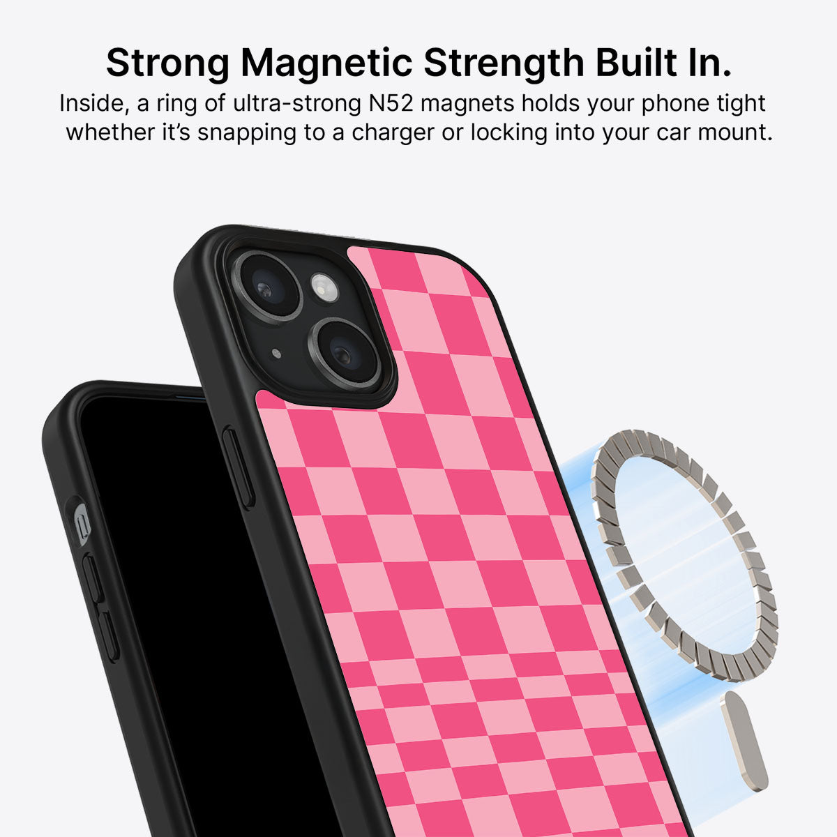 iPhone 14 Plus MagSafe case – Candy Check design
