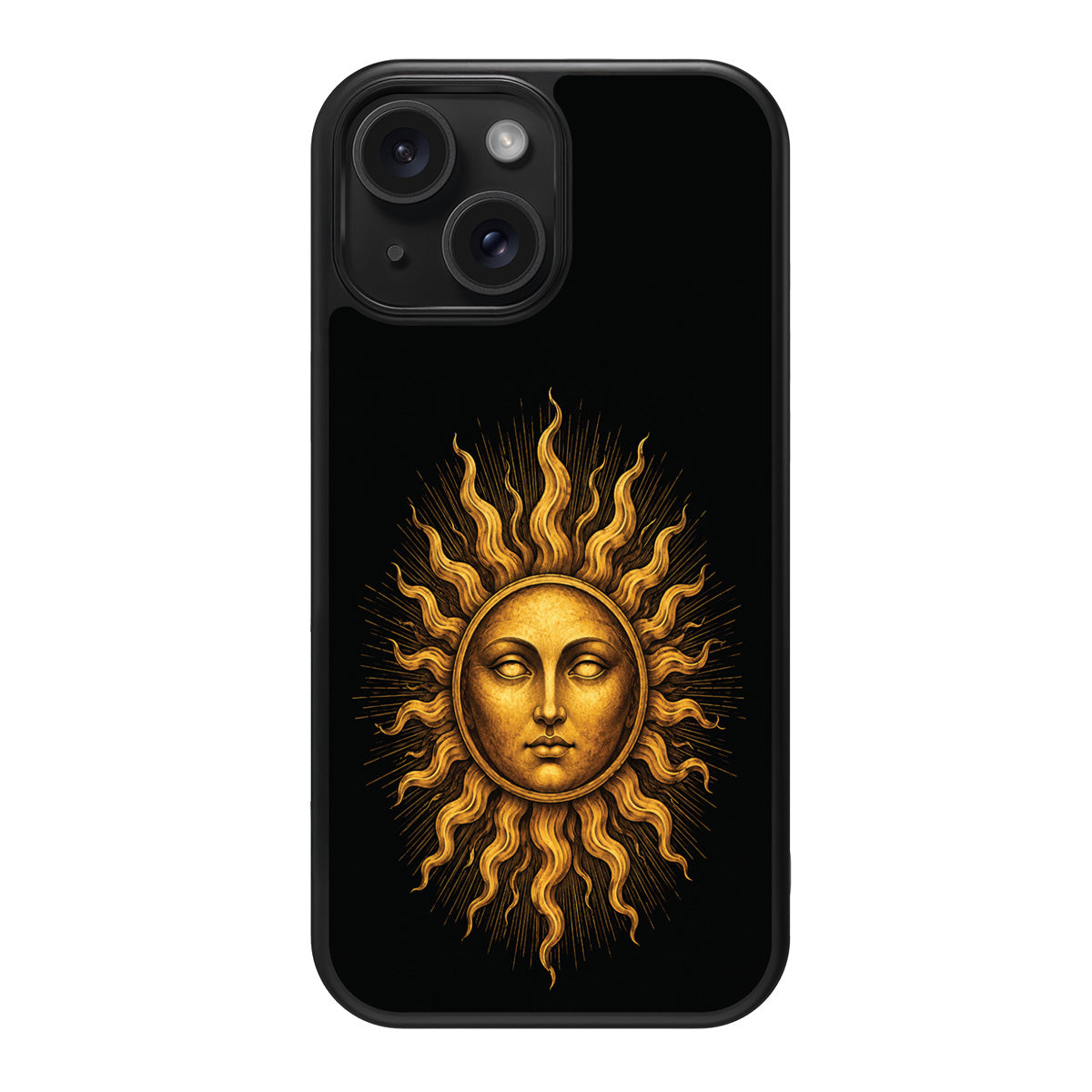 Celestial Sun design back view – iPhone 14 Plus case