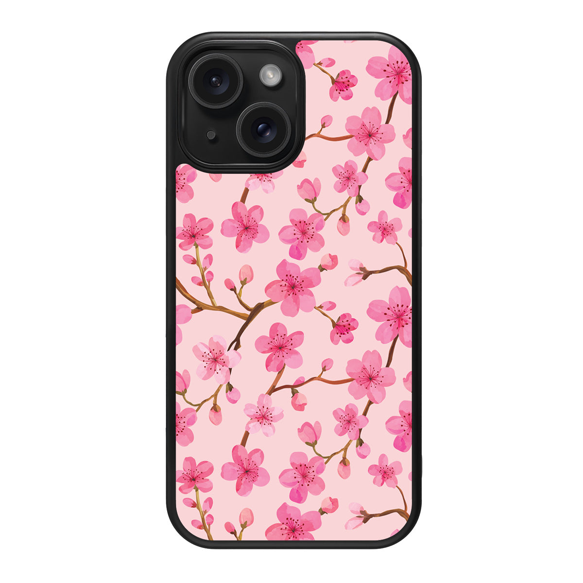 Cherry Blossom design back view – iPhone 14 Plus case