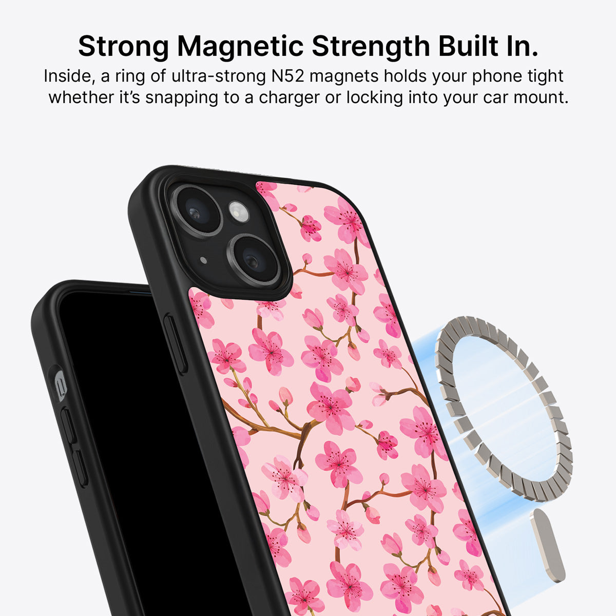 iPhone 14 Plus MagSafe case – Cherry Blossom design