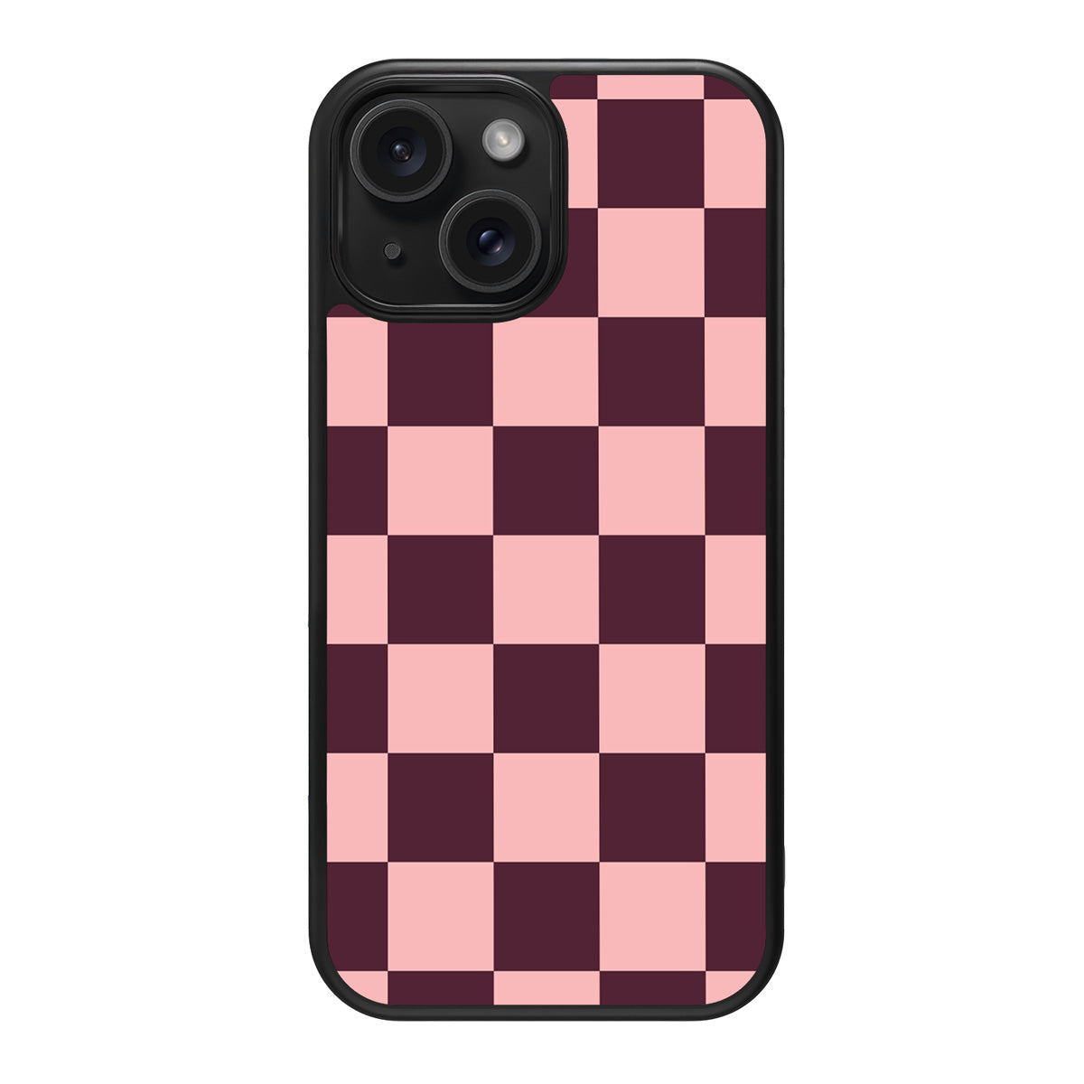 Claret Tile design back view – iPhone 14 Plus case