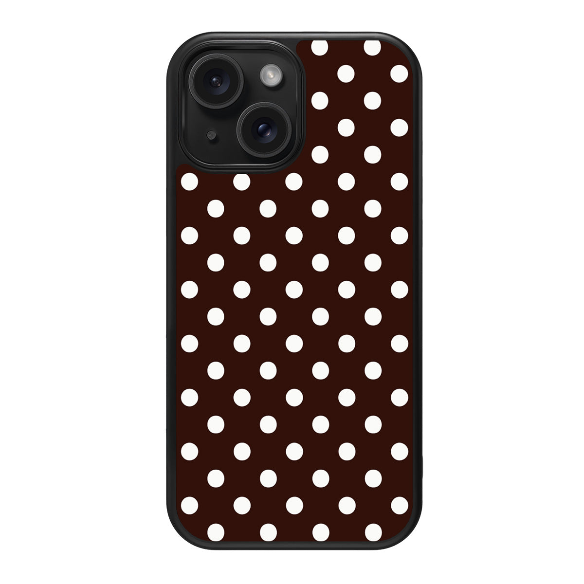 Cocoa Confetti design back view – iPhone 14 Plus case