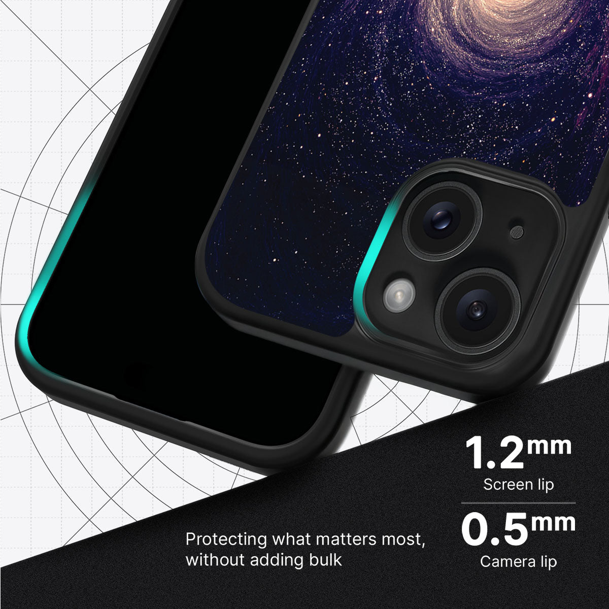 Cosmic Vortex slim iPhone 14 Plus phone case