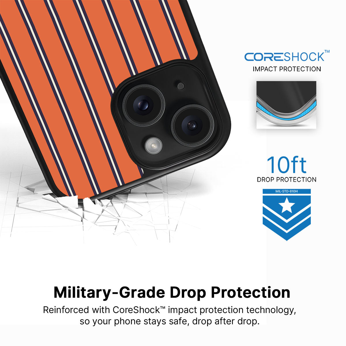 Flared Orange - iPhone 14 Plus Case #case type_core (magsafe), #case type_core (non magsafe)