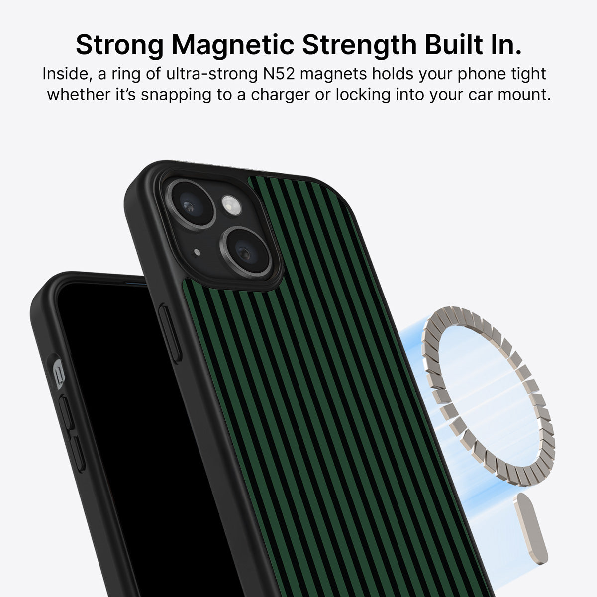 Green Stripe iPhone 14 Plus Case – Jungle Rule | MagSafe