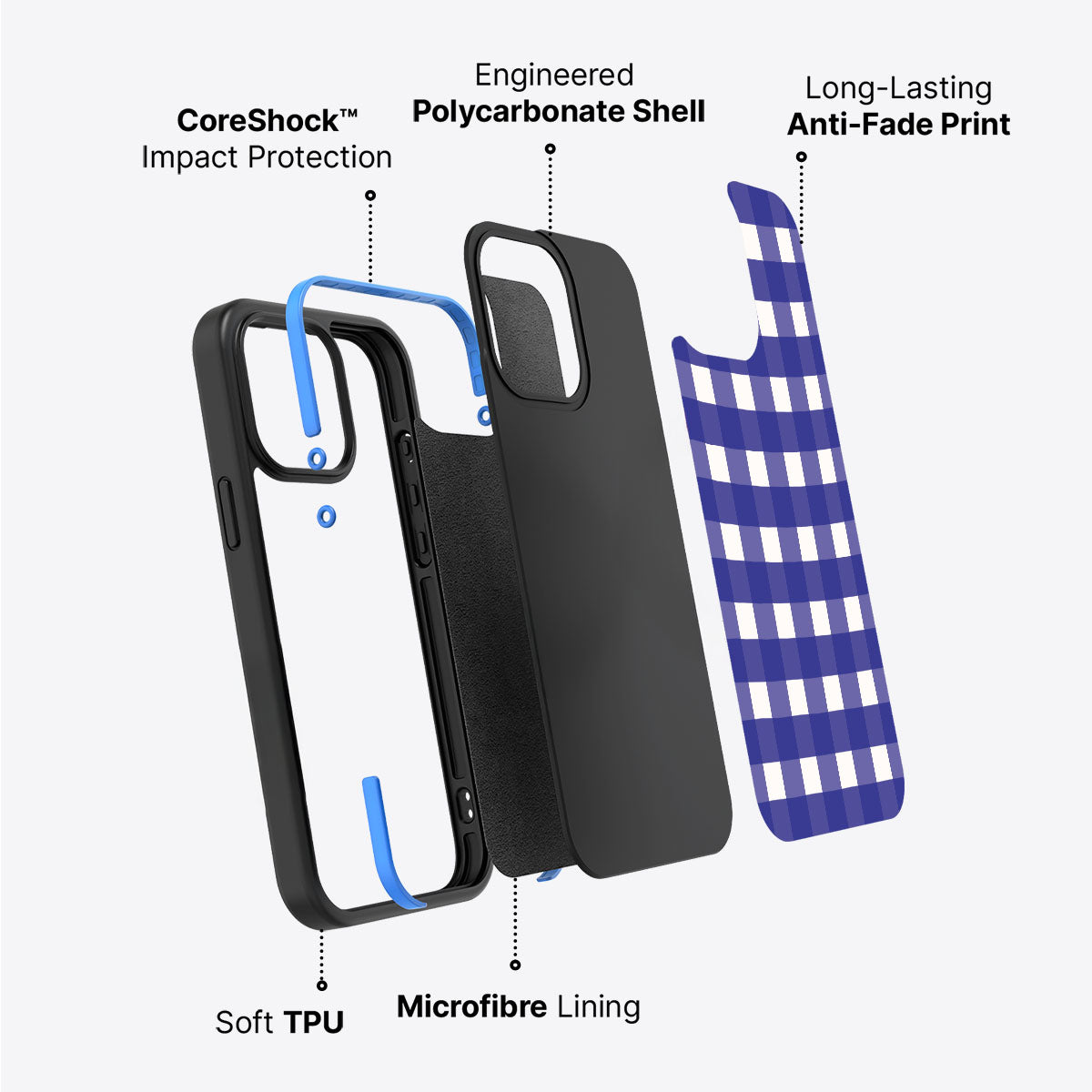 Nautical Grid - iPhone 14 Plus Case