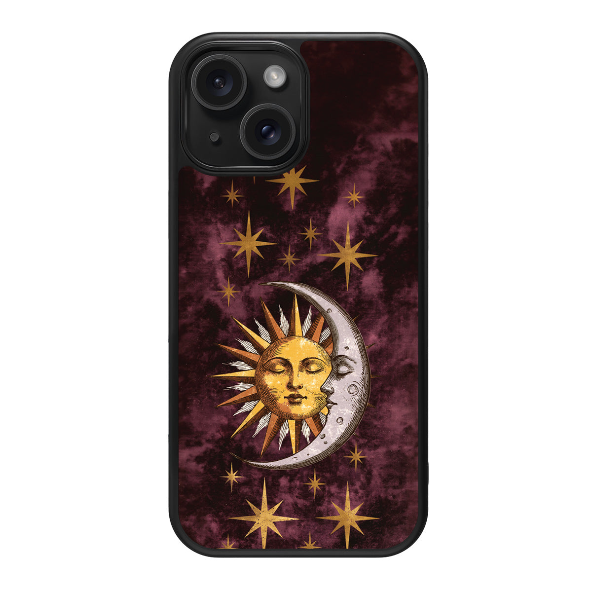 Sun and Moon design back view – iPhone 14 Plus case