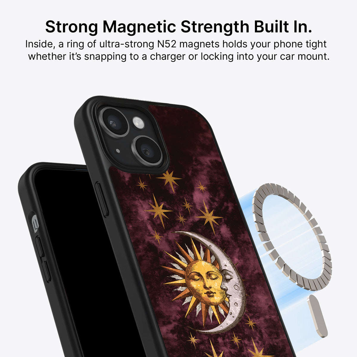 iPhone 14 Plus MagSafe case – Sun and Moon design