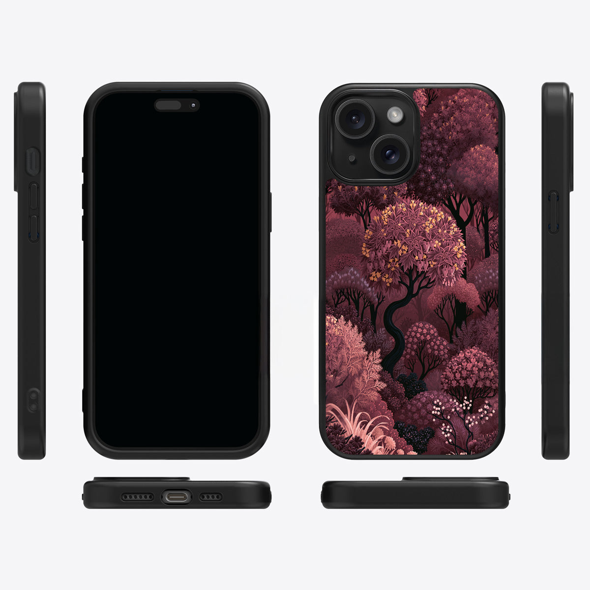 Velvet Reverie iPhone 14 Plus case cover – multi-angle view