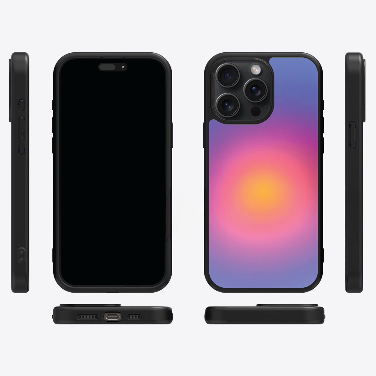 Aura Glow iPhone 14 Pro case cover – multi-angle view