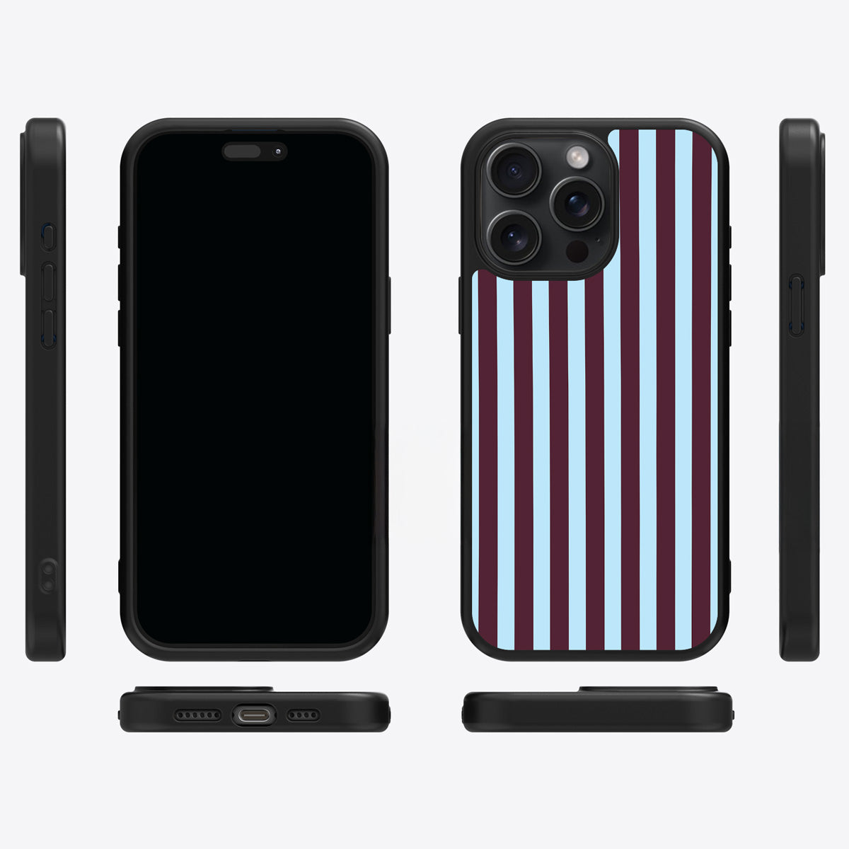 Cabernet Column iPhone 14 Pro case cover – multi-angle view